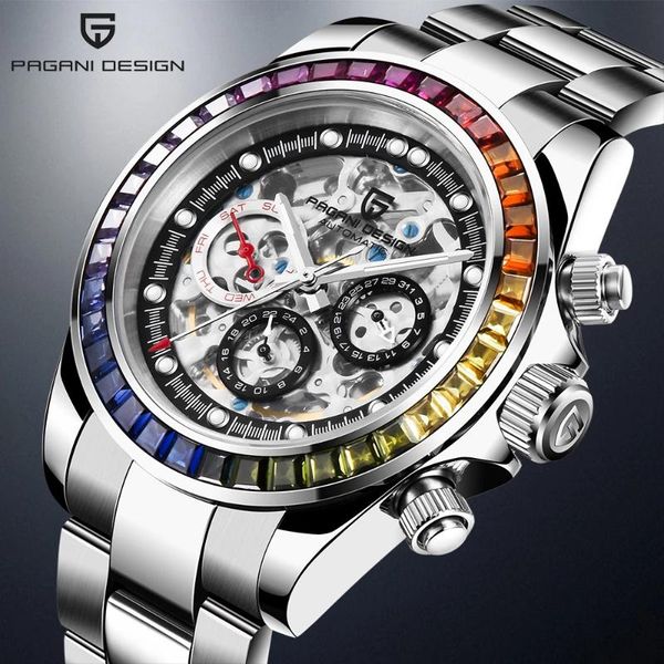 wristwatches pagani design fashion brand mechanical men's watch business stainless steel waterproof automatic wristwatch rainbow luxury, Slivery;brown
wristwatches pagani design fashion brand mechanical men's watch business stainless steel waterproof automatic wristwatch rainbow luxury, Slivery;brown