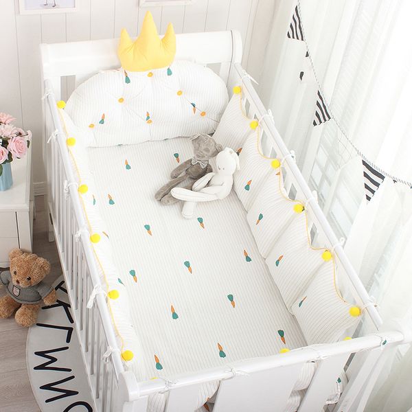 Nordic Style 5pcs Baby Cot Bumpers With Flat Bed Sheet Crib Protector Bedding Set Baby Cradles Bed Linens Customized Size, Pale yellow
Nordic Style 5pcs Baby Cot Bumpers With Flat Bed Sheet Crib Protector Bedding Set Baby Cradles Bed Linens Customized Size, Pale yellow