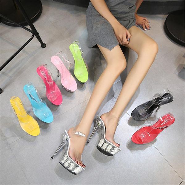 summer fashion ankle wrap 15cm high heel peep toe sandals transparent crystal flowers platform party dress pumps, Black
summer fashion ankle wrap 15cm high heel peep toe sandals transparent crystal flowers platform party dress pumps, Black