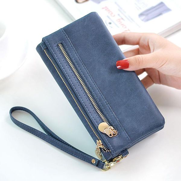 wallets 2021 women's wallet long solid color matte zipper wrist with zero handbag, Red;black
wallets 2021 women's wallet long solid color matte zipper wrist with zero handbag, Red;black
