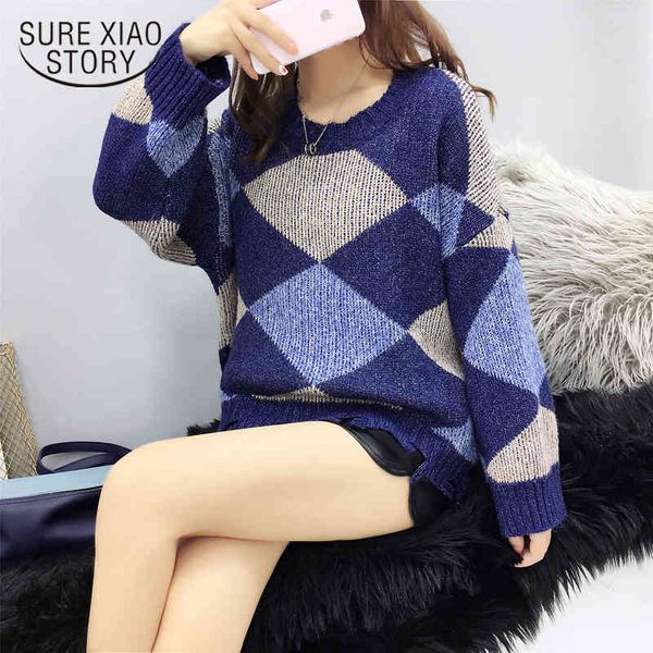 casual o neck long sleeve plaid autumn winter loose sweaters women pullover jumper knitted sweater 11837 210415, White;black
casual o neck long sleeve plaid autumn winter loose sweaters women pullover jumper knitted sweater 11837 210415, White;black