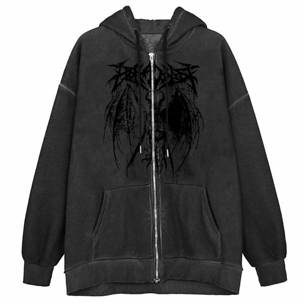 women's hoodies & sweatshirts combhasaki women\u2021s zip up y2k gothic style long sleeve devil print loose fit drawstring, Black
women's hoodies & sweatshirts combhasaki women\u2021s zip up y2k gothic style long sleeve devil print loose fit drawstring, Black