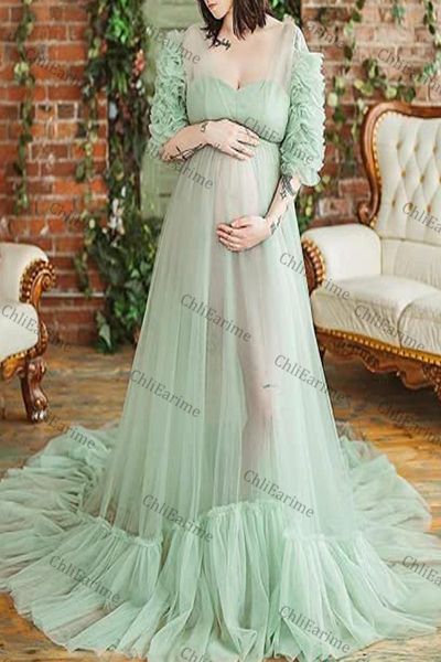 women's sleepwear ladies' romantic tulle temperament is thin and fresh french pleated sleeve long robe dress maternity, Black;red
women's sleepwear ladies' romantic tulle temperament is thin and fresh french pleated sleeve long robe dress maternity, Black;red