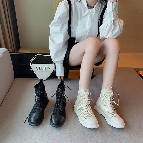 boots summer/spring sock round toe air mesh cross strap lace up black/white ankle short sandals woman
boots summer/spring sock round toe air mesh cross strap lace up black/white ankle short sandals woman