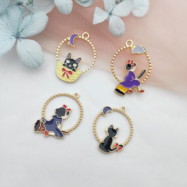 charms 10pcs alloy dripping oil charm halloween cat witch diy jewelry accessories he black back view bow pendant, Bronze;silver
charms 10pcs alloy dripping oil charm halloween cat witch diy jewelry accessories he black back view bow pendant, Bronze;silver
