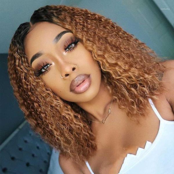13x4 curly ombre t1b/27 color lace front human hair wigs for black women brazilian remy wig pre plucked bleached knots1, Black;brown
13x4 curly ombre t1b/27 color lace front human hair wigs for black women brazilian remy wig pre plucked bleached knots1, Black;brown