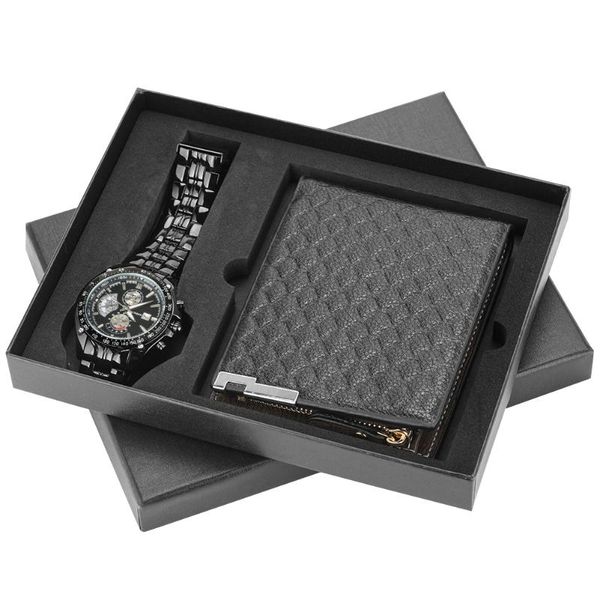 wristwatches fashion watch and wallet set for men stainless steel quartz analog wristwatch leather zipper holder, Slivery;brown
wristwatches fashion watch and wallet set for men stainless steel quartz analog wristwatch leather zipper holder, Slivery;brown
