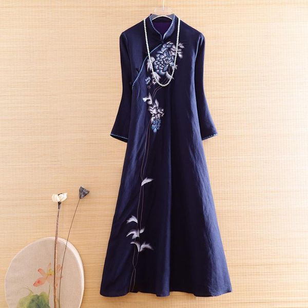 chinese style women qipao dress autumn royal embroidery vingtage elegant lady luxurious cotton linen cheongsam s-xxl ethnic clothing, Red
chinese style women qipao dress autumn royal embroidery vingtage elegant lady luxurious cotton linen cheongsam s-xxl ethnic clothing, Red