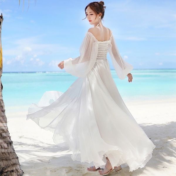 2021white dress elegant fairy chiffon off shoulder dress maxi long sleeve beach dresses women boho autumn clothes 2021 vintage, Black;gray
2021white dress elegant fairy chiffon off shoulder dress maxi long sleeve beach dresses women boho autumn clothes 2021 vintage, Black;gray