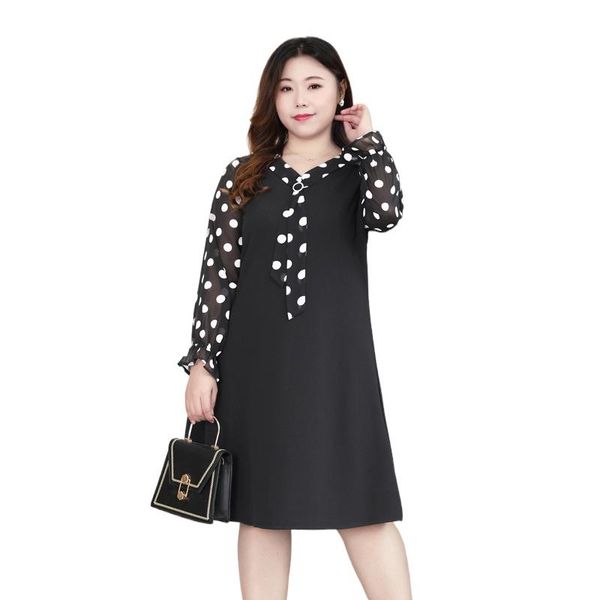 casual dresses plus size dress women spring autumn chiffon a-line dot print long sleeve v-neck elegant t20450, Black;gray
casual dresses plus size dress women spring autumn chiffon a-line dot print long sleeve v-neck elegant t20450, Black;gray