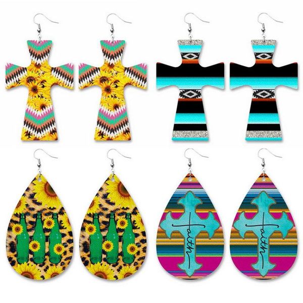 dangle & chandelier sunflower print pu leather cross drop earrings for women rainbow stripe teardrop jewelry wholesale, Silver
dangle & chandelier sunflower print pu leather cross drop earrings for women rainbow stripe teardrop jewelry wholesale, Silver