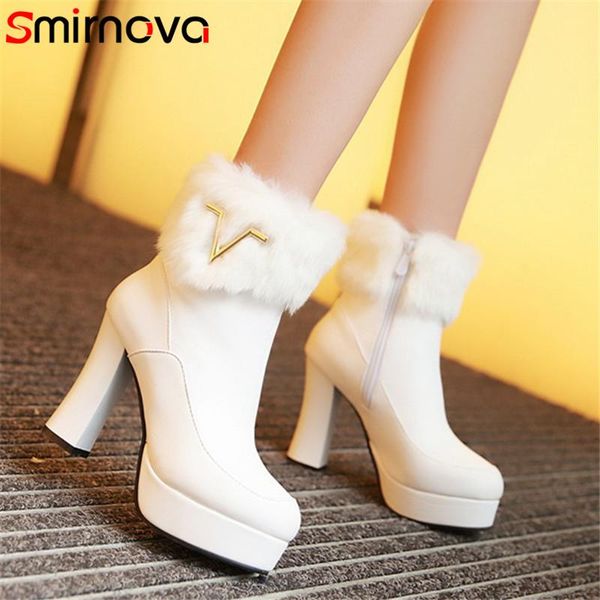 boots smirnova 2021 est women ankle round toe zip winter warm fashion elegant high heels platform shoes woman, Black
boots smirnova 2021 est women ankle round toe zip winter warm fashion elegant high heels platform shoes woman, Black