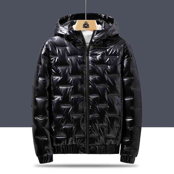 men's hooded down short fat brother winter style bright face fattened large size warm cotton padded et new, Black
men's hooded down short fat brother winter style bright face fattened large size warm cotton padded et new, Black