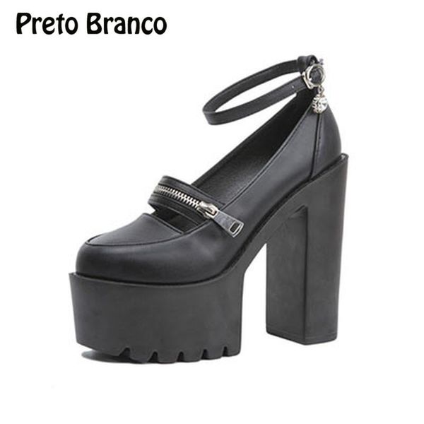 dress shoes preto branco 2021 spring thick-heeled platform women's patent leather zipper buckle high heel fashion single, Black
dress shoes preto branco 2021 spring thick-heeled platform women's patent leather zipper buckle high heel fashion single, Black