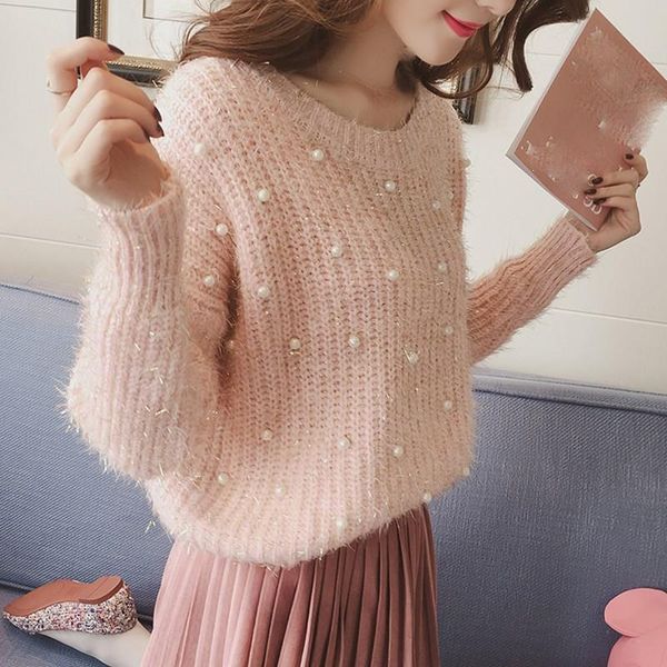 women's sweaters women beaded mohair woman plush cashmere winter autumn plus size loose pearl pullover female, White;black
women's sweaters women beaded mohair woman plush cashmere winter autumn plus size loose pearl pullover female, White;black