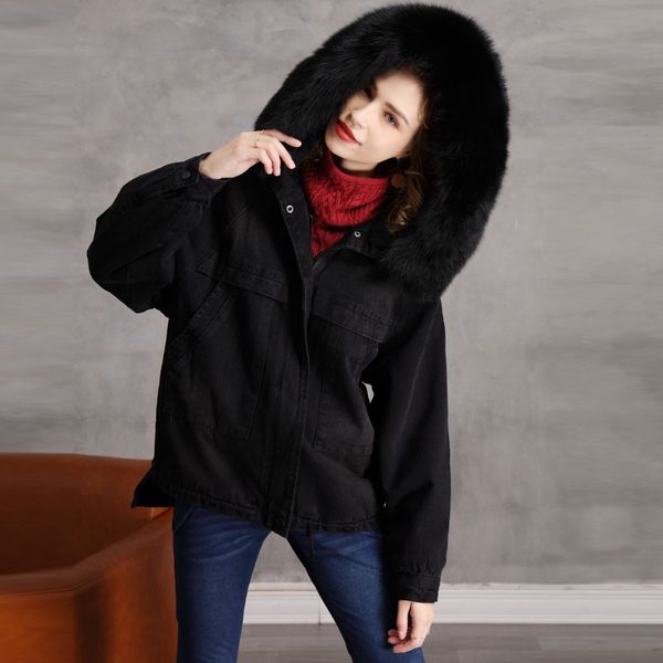 johnature women black denim hooded jackets thick warm coats autumn winter vintage patchwork female clothes zipper jackets 210521, Black;brown
johnature women black denim hooded jackets thick warm coats autumn winter vintage patchwork female clothes zipper jackets 210521, Black;brown