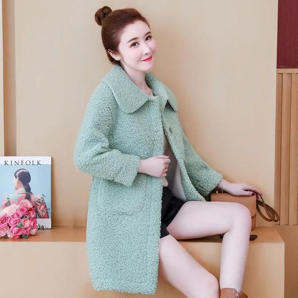 women's fur & faux 2021 autumn winter coat lamb wool jackets women casual loose clothes warm elegant white mid-length outerwear female, Black
women's fur & faux 2021 autumn winter coat lamb wool jackets women casual loose clothes warm elegant white mid-length outerwear female, Black
