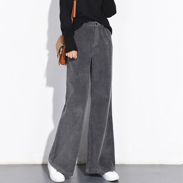women's pants & capris 2021 fall winter corduroy wide leg high loose big horn casual, Black;white
women's pants & capris 2021 fall winter corduroy wide leg high loose big horn casual, Black;white