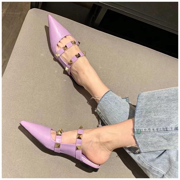 brand women slipper fashion rivet pointed toe slip on mules shoes ladies flat heel slides spring casual outdoor sanda slippers, Black
brand women slipper fashion rivet pointed toe slip on mules shoes ladies flat heel slides spring casual outdoor sanda slippers, Black