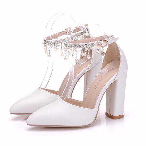 dress shoes 2021 spring and summer white women's high-heeled sandals pointed toe thick with buckle crystal beaded tassel wedding, Black
dress shoes 2021 spring and summer white women's high-heeled sandals pointed toe thick with buckle crystal beaded tassel wedding, Black
