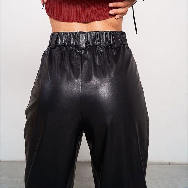 women's pants & capris pockets elastic waist harem pu leather high casual autumn winter for women 2021 fashion, Black;white
women's pants & capris pockets elastic waist harem pu leather high casual autumn winter for women 2021 fashion, Black;white
