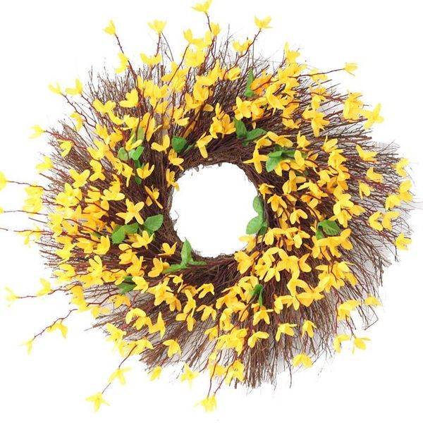 artificial forsythia flower wreath, hanging wreath door spring summer for front wedding home decor decorative flowers & wreaths
artificial forsythia flower wreath, hanging wreath door spring summer for front wedding home decor decorative flowers & wreaths