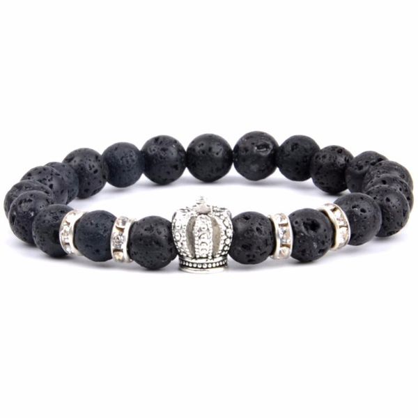beaded, strands men bracelet classic charm crown 2021 natural stone bead lava for women jewelry pulseira feminina erkek bileklik bijoux, Black
beaded, strands men bracelet classic charm crown 2021 natural stone bead lava for women jewelry pulseira feminina erkek bileklik bijoux, Black