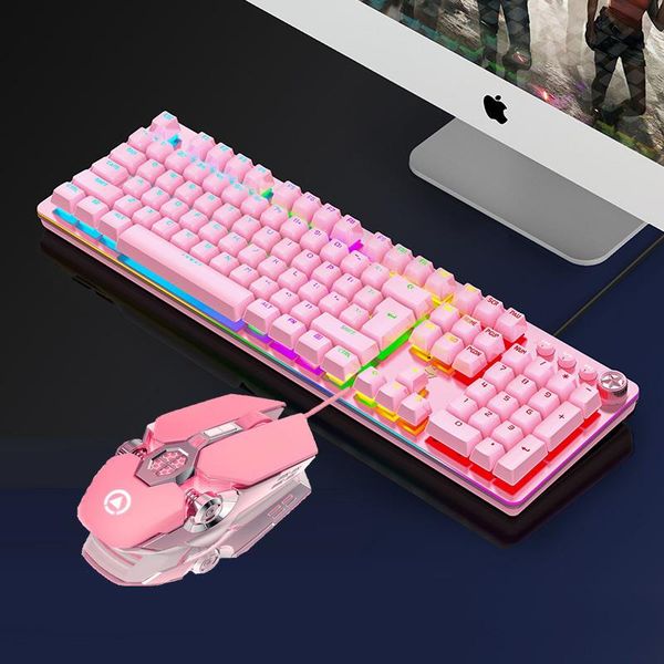 keyboard mouse combos pink girl's mechanical gaming 3200dpi e-sport 104 keys green swtich wired mice
keyboard mouse combos pink girl's mechanical gaming 3200dpi e-sport 104 keys green swtich wired mice