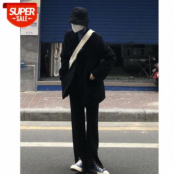 front slit suit trousers loose straight leg drape feeling thinner hundred da black wide pants women #ci3w, Black;white
front slit suit trousers loose straight leg drape feeling thinner hundred da black wide pants women #ci3w, Black;white