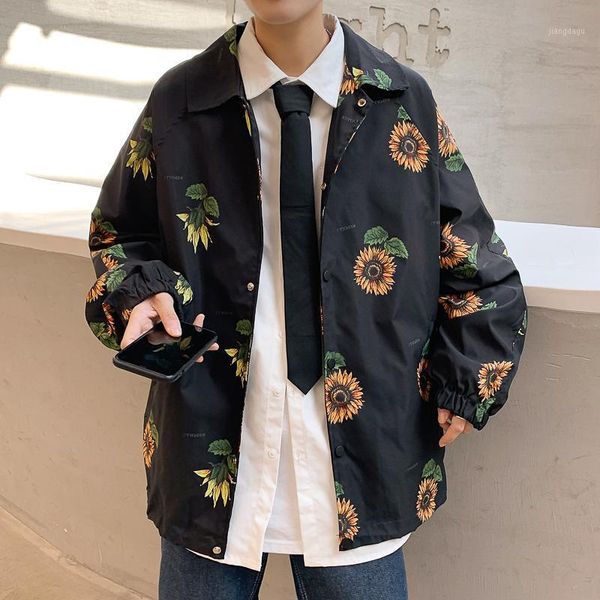 men's jackets plus size 5xl-m autumn winter fashion sunflower print loose casual men clothing 2021 turn down collar coats streetwear, Black;brown
men's jackets plus size 5xl-m autumn winter fashion sunflower print loose casual men clothing 2021 turn down collar coats streetwear, Black;brown