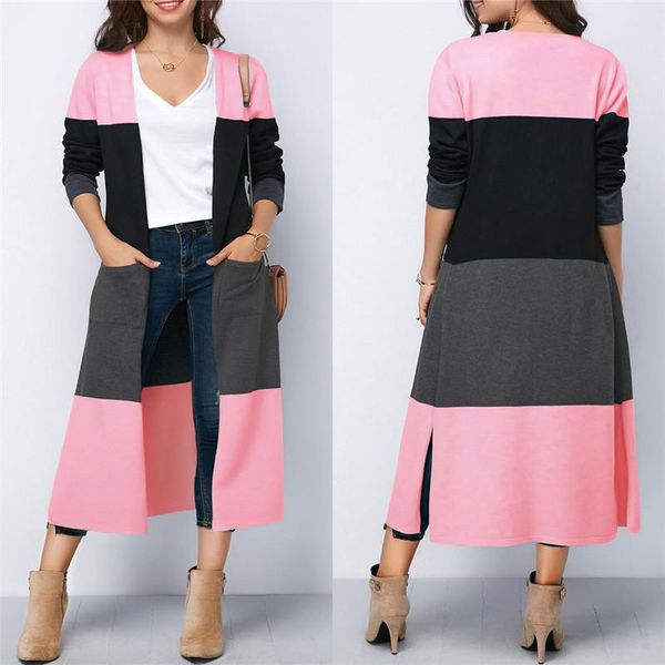 women's sweaters hirigin arrivals women sweater autumn long sleeve loose knitted multi-color stitching cardigan outwear, White;black
women's sweaters hirigin arrivals women sweater autumn long sleeve loose knitted multi-color stitching cardigan outwear, White;black