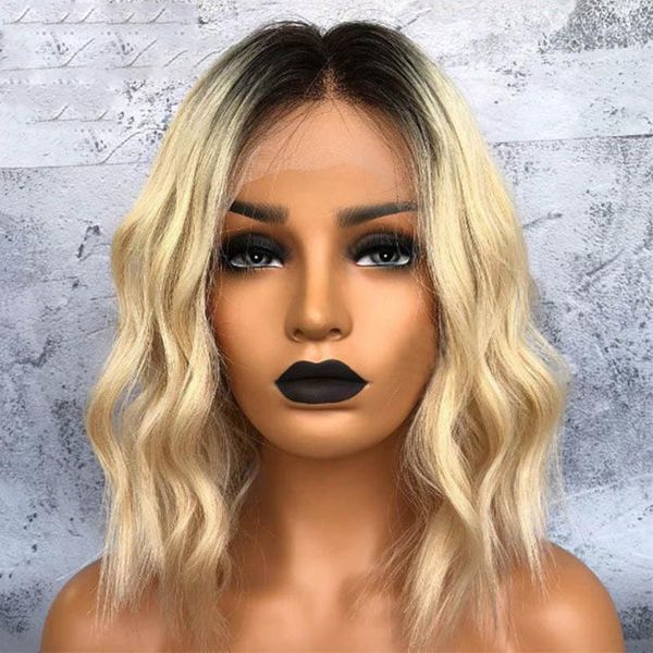 synthetic wigs 14inches body wave ombre 613 bob shoulder length lace front wig for women preplucked with baby hair daily/party wear, Black
synthetic wigs 14inches body wave ombre 613 bob shoulder length lace front wig for women preplucked with baby hair daily/party wear, Black