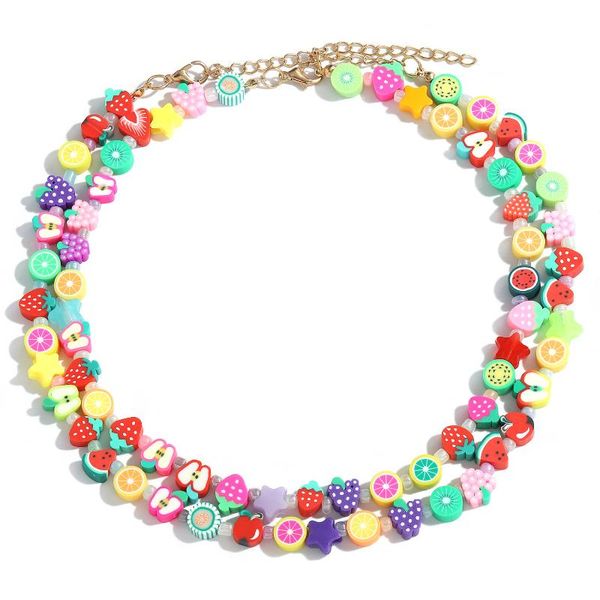 chains one piece 2021 ethnic candy color random resin fruit beads necklace for women girls soft clay choker collares, Silver
chains one piece 2021 ethnic candy color random resin fruit beads necklace for women girls soft clay choker collares, Silver