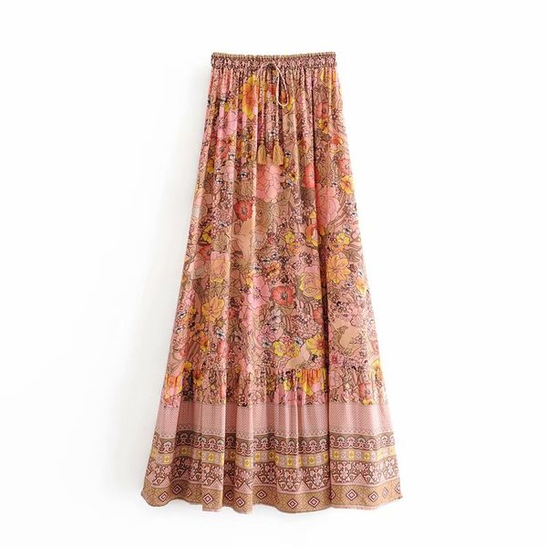 skirts high waist women summer floral boho long elegant lace-up stretch clothes faldas jupe femme saia wges, Black
skirts high waist women summer floral boho long elegant lace-up stretch clothes faldas jupe femme saia wges, Black