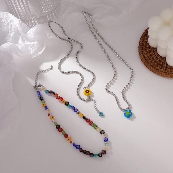 chokers lovoacc bohemian summer rainbow glass flower pendant necklace multi layers beads flowers necklaces for women jewelry, Golden;silver
chokers lovoacc bohemian summer rainbow glass flower pendant necklace multi layers beads flowers necklaces for women jewelry, Golden;silver