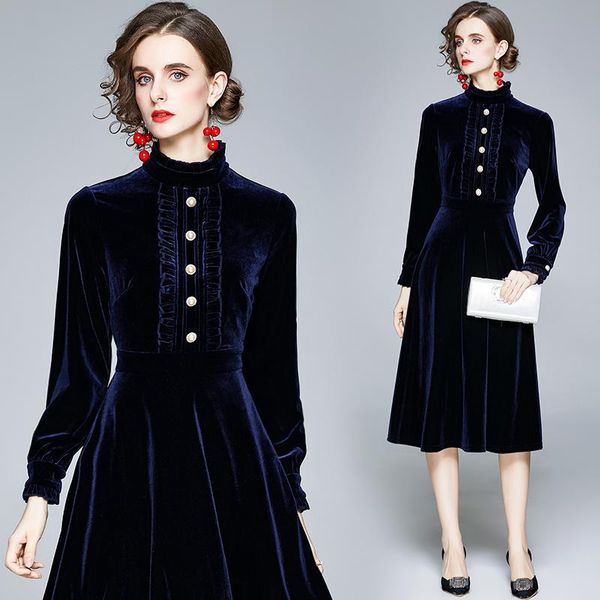 casual dresses zuoman women autumn & winter elegant velvet dress festa long vintage office party robe femme designer vestidos, Black;gray
casual dresses zuoman women autumn & winter elegant velvet dress festa long vintage office party robe femme designer vestidos, Black;gray