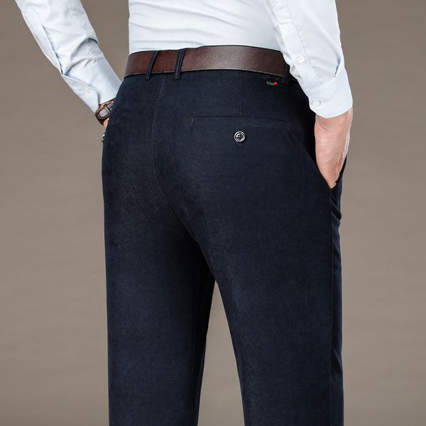 pants brand pants autumn and winter loose straight stretch business corduroy casual slim men's high-quality trousers, Black
pants brand pants autumn and winter loose straight stretch business corduroy casual slim men's high-quality trousers, Black