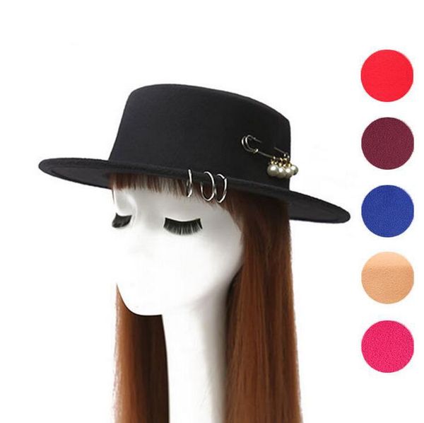 copper ring big pin flat hat autumn winter men and women pearl imitation wool cap fashion accessories caps wide brim hats, Blue;gray
copper ring big pin flat hat autumn winter men and women pearl imitation wool cap fashion accessories caps wide brim hats, Blue;gray