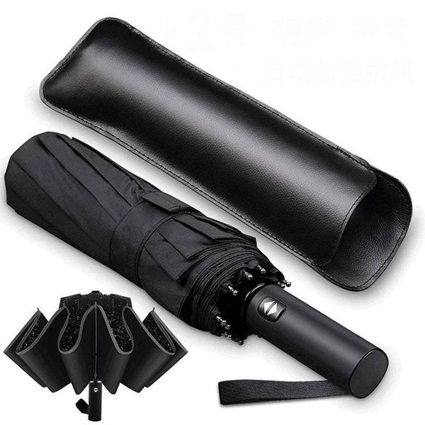umbrellas automatic umbrella strong wind resistance 12k business men three folding reflective strip solid color waterproof
umbrellas automatic umbrella strong wind resistance 12k business men three folding reflective strip solid color waterproof