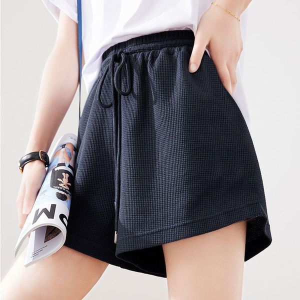 running shorts high waist 2021 summer thin women's all-match sports home casual korean drawstring solid loose slim knee-length pants, Black;blue
running shorts high waist 2021 summer thin women's all-match sports home casual korean drawstring solid loose slim knee-length pants, Black;blue