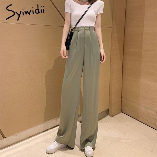 syiwidii green pants women bright silk satin straight sweatpants trousers korean style joggers women full length acetate fashion 210417, Black;white
syiwidii green pants women bright silk satin straight sweatpants trousers korean style joggers women full length acetate fashion 210417, Black;white