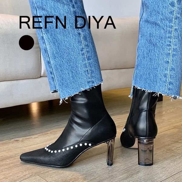 boots 2021 pearl nude cowhide leather women's shoes pointed high heel stretch stiletto mirror fashion, Black
boots 2021 pearl nude cowhide leather women's shoes pointed high heel stretch stiletto mirror fashion, Black