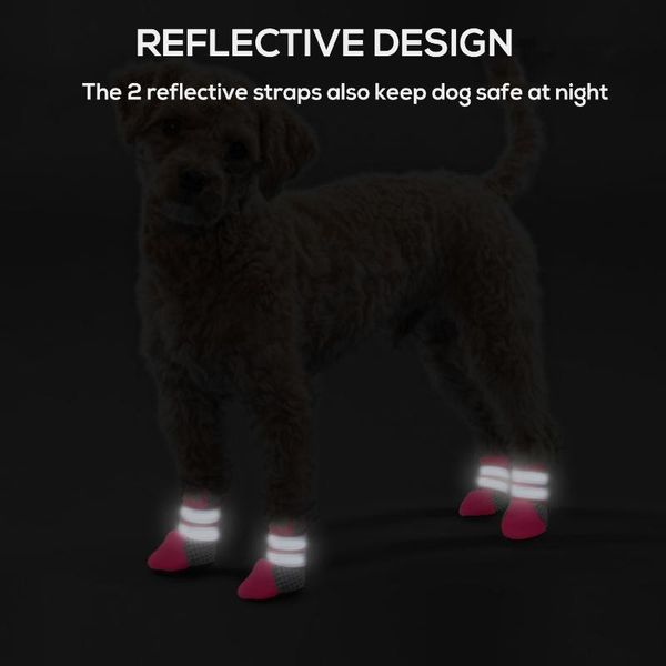 dog apparel 4pcs shoes boots soft nonslip sole mesh 2 long safe reflective straps breathable for small dogs
dog apparel 4pcs shoes boots soft nonslip sole mesh 2 long safe reflective straps breathable for small dogs