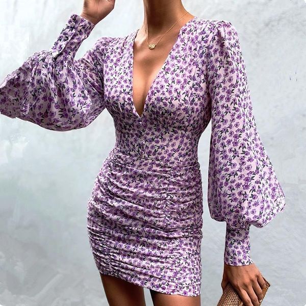 casual dresses women elegant floral print puff sleeve party dress deep v neck slim waist bodycon mini, Black;gray
casual dresses women elegant floral print puff sleeve party dress deep v neck slim waist bodycon mini, Black;gray
