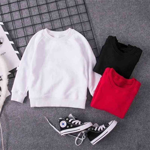 fashion children's sweatshirts spring autumn girls solid white/red/black clothes cotton long-sleeve basic for boys 2-16y 210622
fashion children's sweatshirts spring autumn girls solid white/red/black clothes cotton long-sleeve basic for boys 2-16y 210622