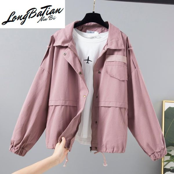 women's jackets safari style baseball women outerwear autumn korean fashion big size loose long sleeve jacket coat female windbreaker, Black;brown
women's jackets safari style baseball women outerwear autumn korean fashion big size loose long sleeve jacket coat female windbreaker, Black;brown