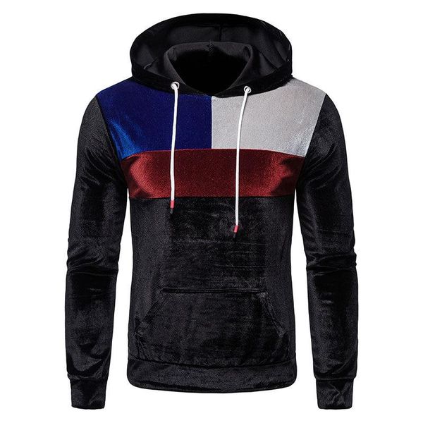 men's hoodies & sweatshirts clothing casual sports color matching hooded plush coat men, Black
men's hoodies & sweatshirts clothing casual sports color matching hooded plush coat men, Black