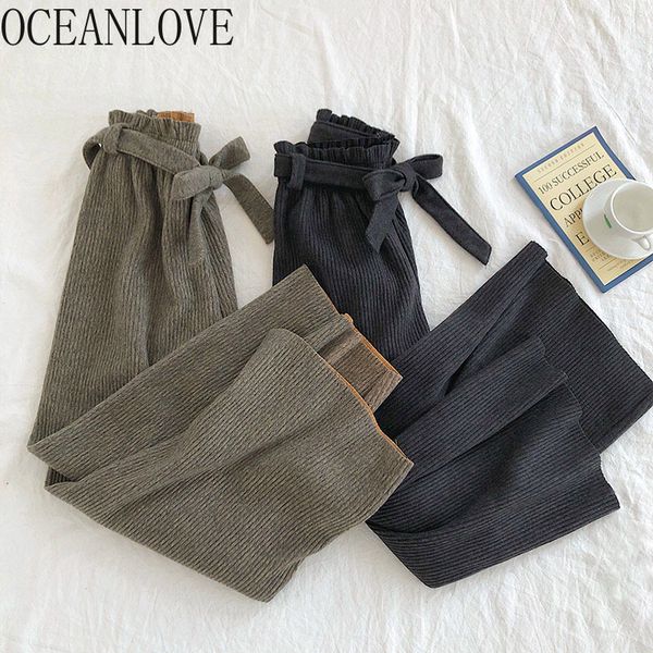 bow woman pants solid high waist autumn winter wool wide leg mujer pantalones korean style loose femme pantalon 19119 210415, Black;white
bow woman pants solid high waist autumn winter wool wide leg mujer pantalones korean style loose femme pantalon 19119 210415, Black;white