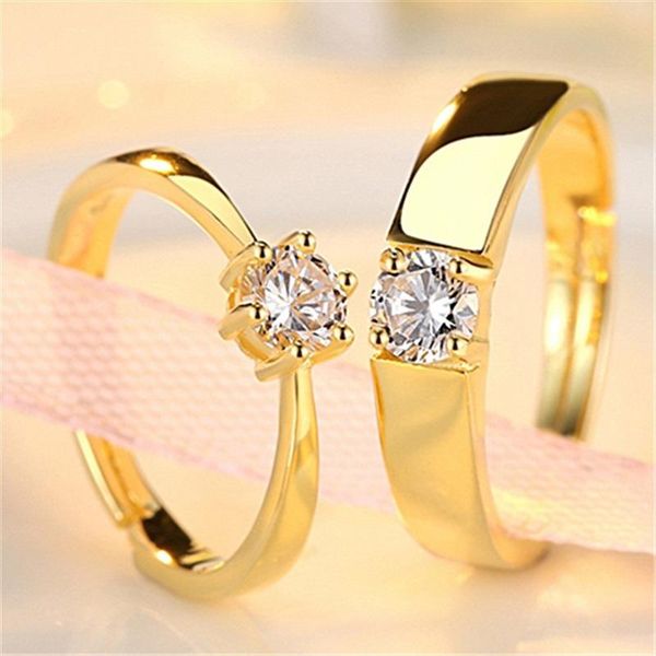 wedding rings 2 pieces / double gold-plated classic adjustable size lovers ring crystal valentine's day gift wholesale, Slivery;golden
wedding rings 2 pieces / double gold-plated classic adjustable size lovers ring crystal valentine's day gift wholesale, Slivery;golden