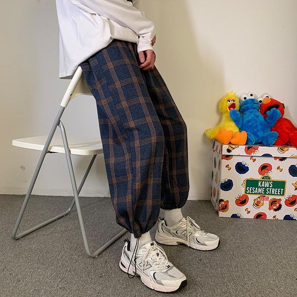 men's pants r plaid casual harem korean man2021loose ankle-length trousers harajuku streetwear male clothing, Black
men's pants r plaid casual harem korean man2021loose ankle-length trousers harajuku streetwear male clothing, Black